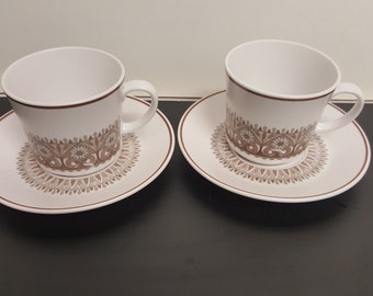 Vintage Noritake Century 9044 Progression Chine Set of 2 Cups and Saucers