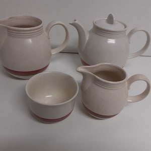 Vintage Churchill Stoneware Braemar Set Teapot Water Jug Cream Jug and Sugar Bowl