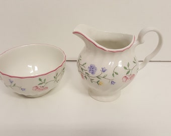 Johnson Brothers Summer Chintz Sugar Bowl and Cream Jug Set