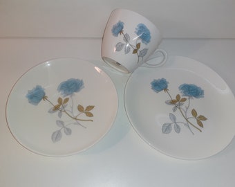 Wedgwood Ice Rose Trio Cup, Saucer and Tea plate