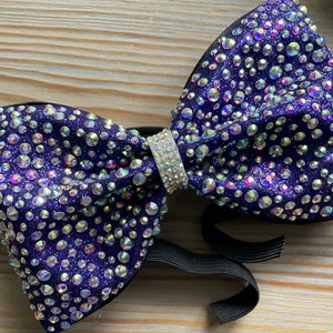 Full Bling Tailless Rhinestone Cheer Bow