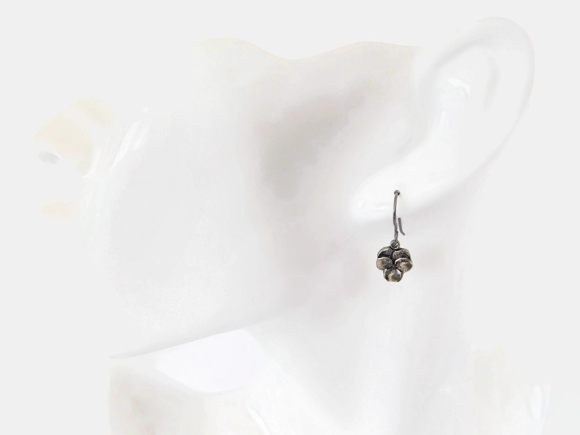 Garden Pansy Drop Earrings - Champagne main image 1