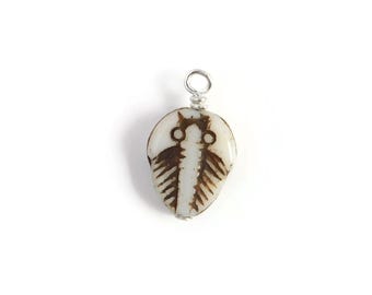 Czech Glass Trilobite Charm or Pendant