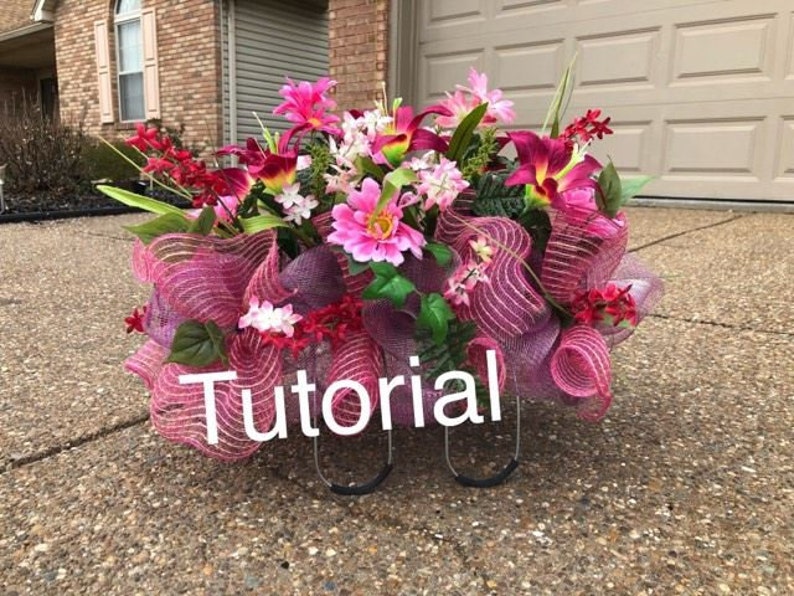 Grave Stone Saddle Tutorial Floral Cemetery Saddle Tutorial Etsy Canada