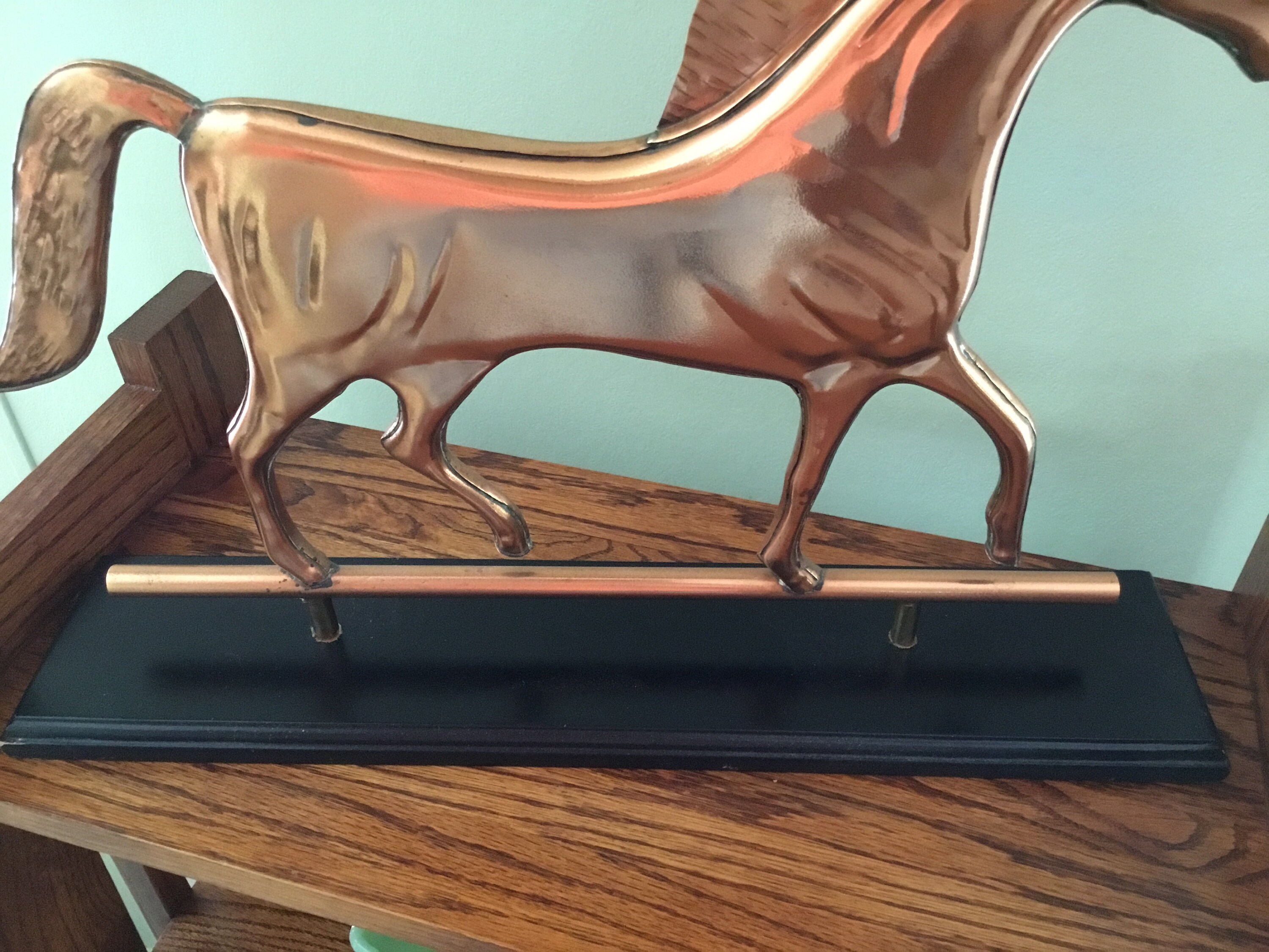 Large Copper Horse Statue Mounted Base vintage horse statue Etsy