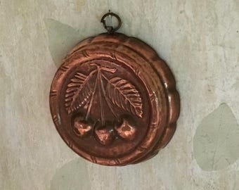 Birth Gramm Round Cherry Themed RARE Copper Mold