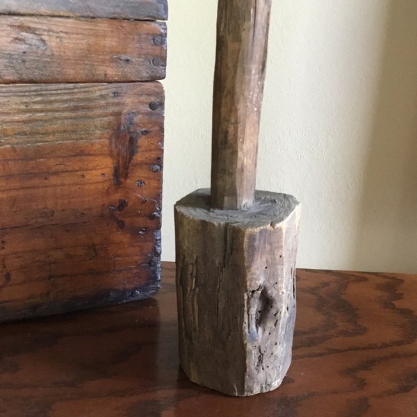 Wood Farmhouse Tool/Wormy Chestnut? Primitive Tool