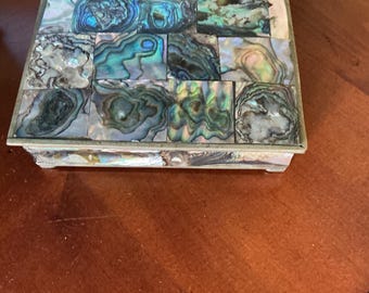 Abalone  Large 4 Inch Jewelry Trinket Box