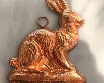 Birth Gramm Swiss Copper Rabbit Mold / Hare Baking Mold