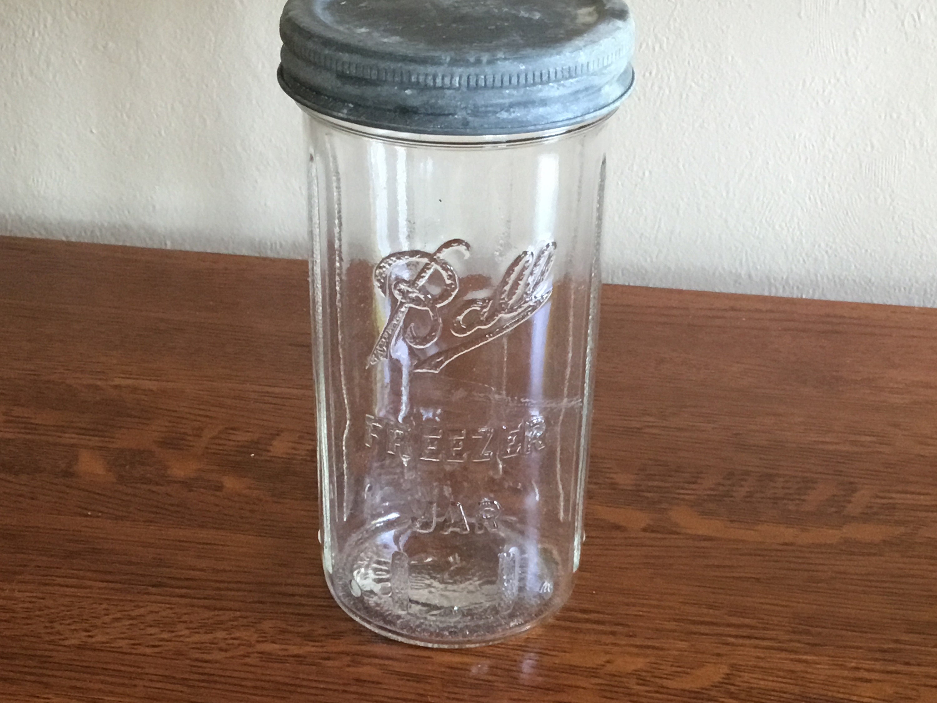 Ball Freezer Jar Mason Jar 16 oz. Vintage 1933 to 1960 Wide Mouth Canning  Jar