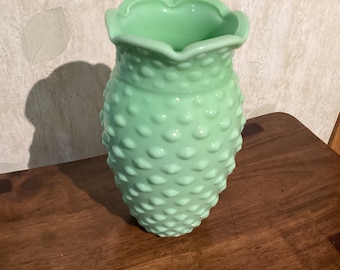 Jadeite Hobnail Vase~ L E Smith~ Martha Stewart by mail