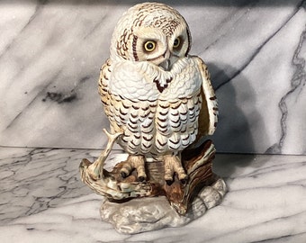 Snowy Owl Large Ceramic Statue