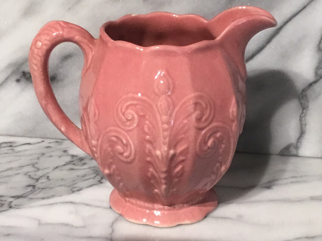 Vintage Blue Ridge Pottery rose Grace Pitcher/farm House Etsy