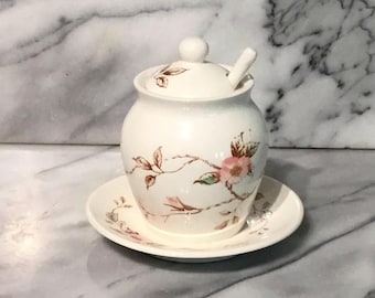 Nasco "Springtime" 5 Inch Jam & Jelly With Attached Underplate