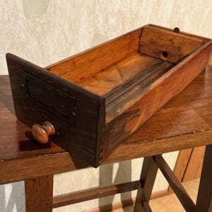 Vintage File Cabinet Wood Drawer