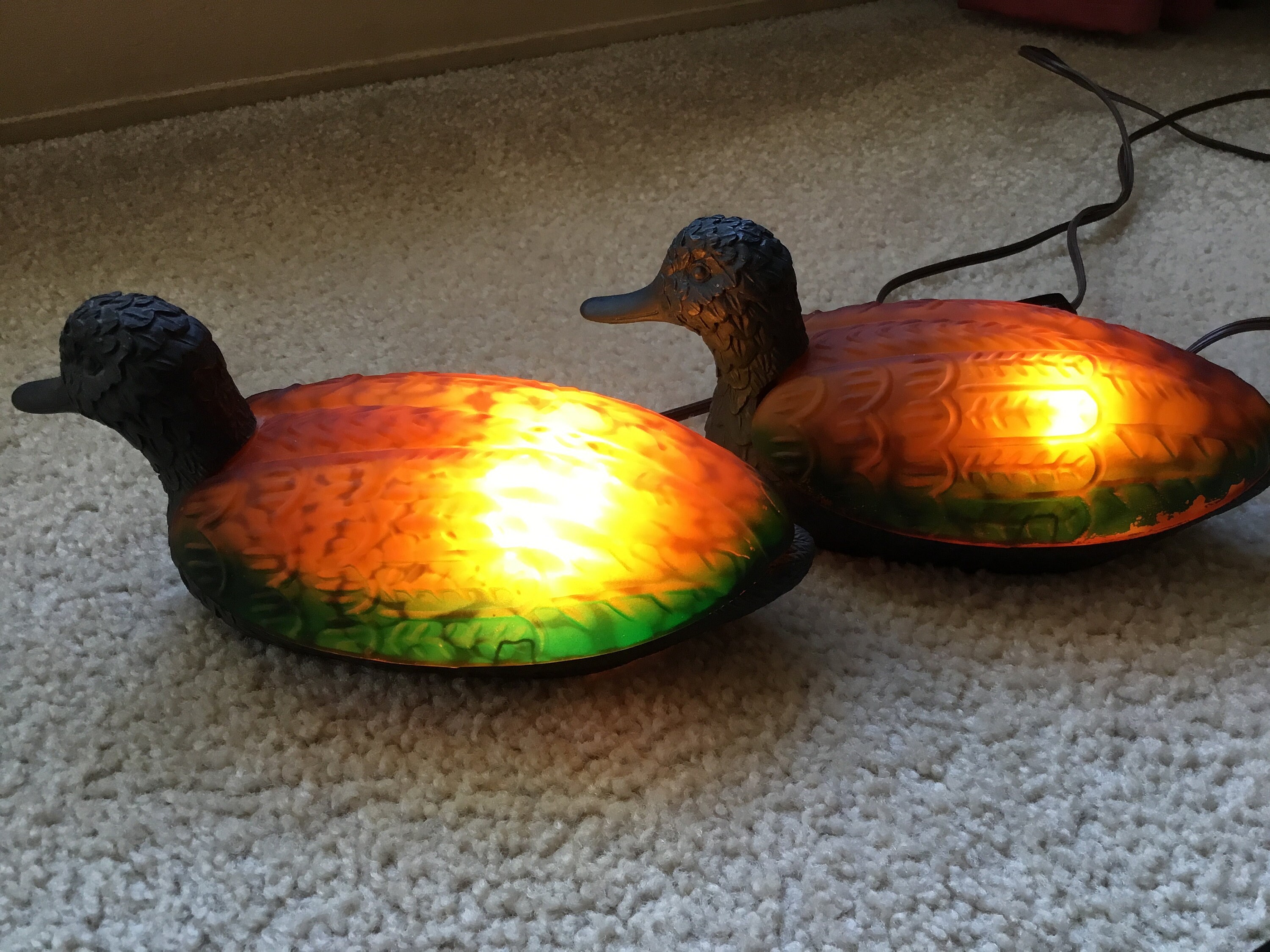 Duck accent lamps duck night light duck light pair of duck Etsy