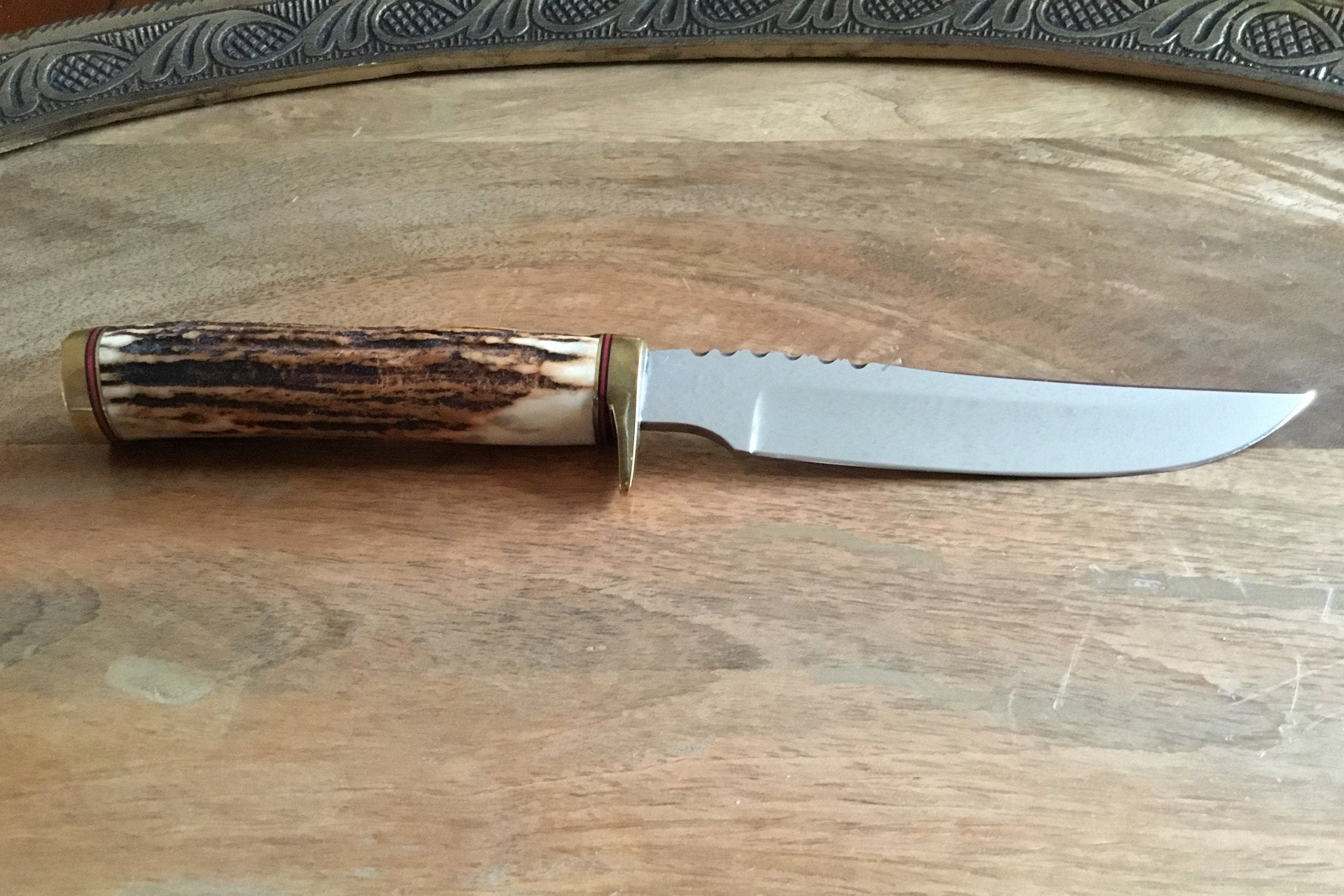 Knife Hunting Knife Stag Handle Trout Knife Etsy