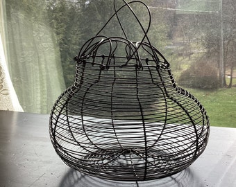 Vintage French Wire Egg Basket