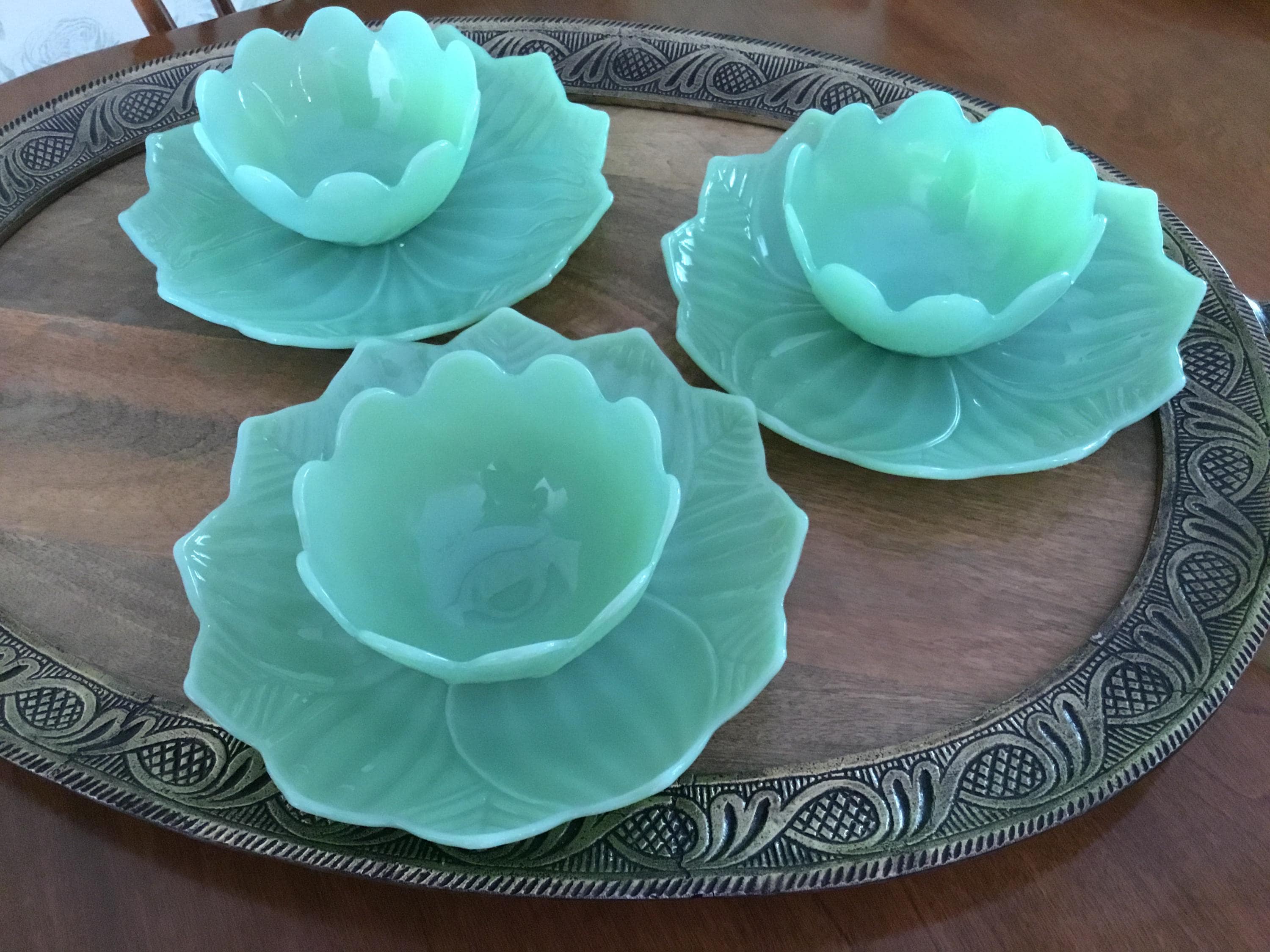 Set 3 Jadeite Bowls - Etsy
