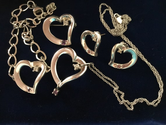LENOX HEART SET, Lenox Heart Earrings, Lenox Heart