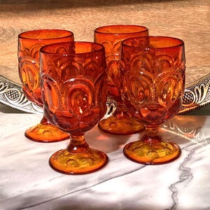 Moon and Star Red Glass - Etsy