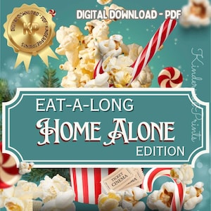 Christmas Movie Night Printable • Interactive Home Alone Eat-Along Game • Kids Holiday Activity • Family Movie Snack Timeline • Download