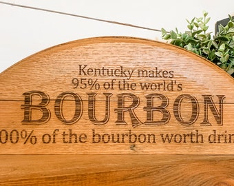 Bourbon Barrel Lid Shelf Sitter Kentucky Bourbon