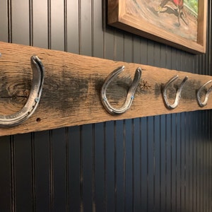 The Kentucky Coat Rack - Horse Fence Horse Shoe 48in