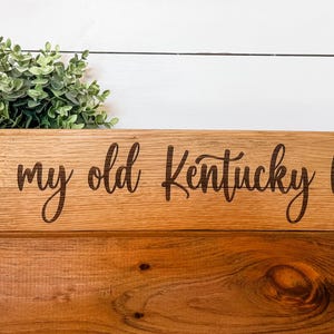 Bourbon Barrel Lid Shelf Sitter Kentucky - Flat