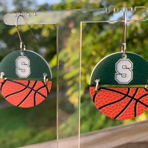 South State Team Basketball Acrylic Dangle Earring