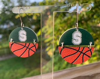 South State Team Basketball Acrylic Dangle Earring