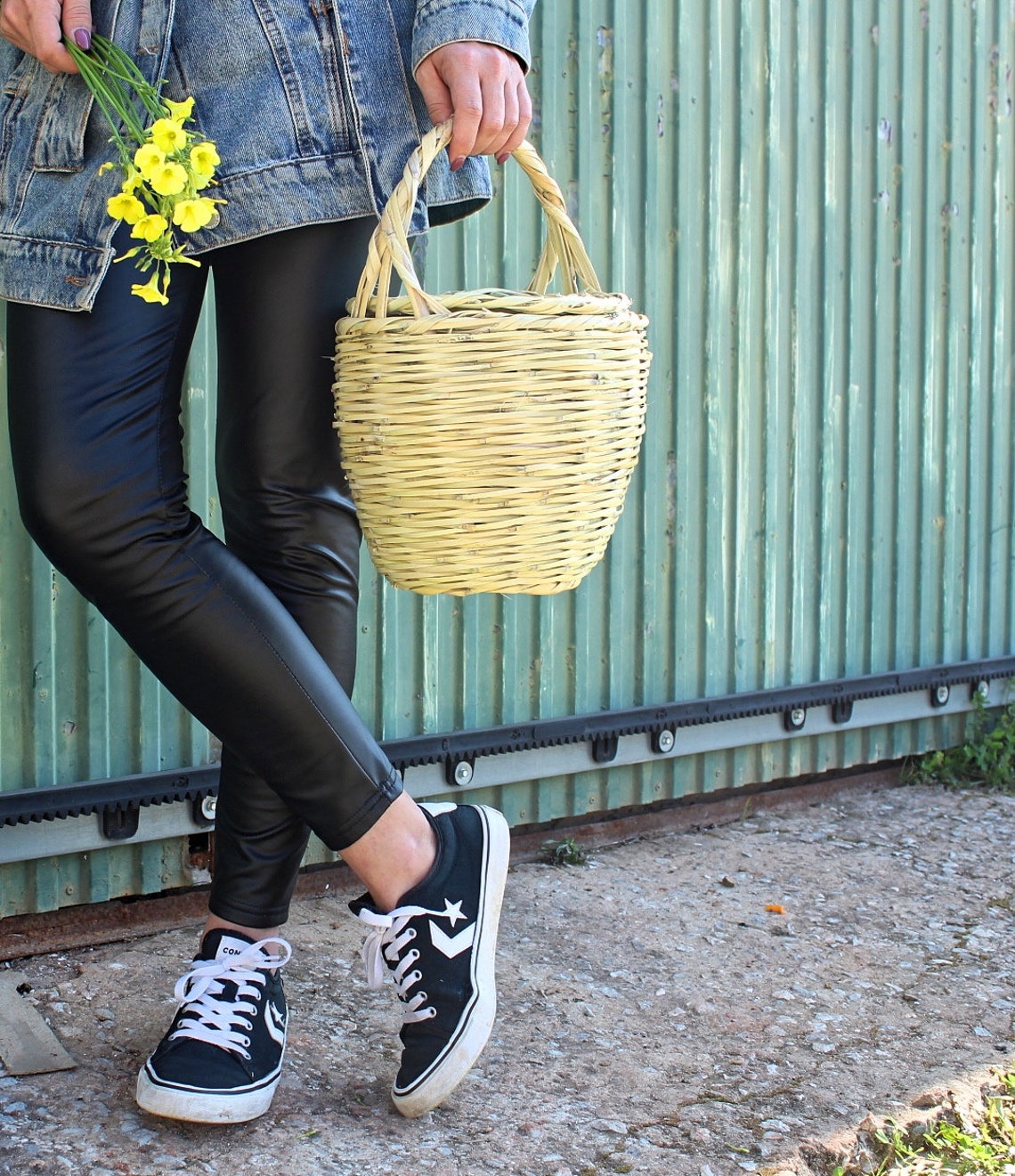 JANE BIRKIN Basket BAG Round Lidded Basketjane Birkin Etsy