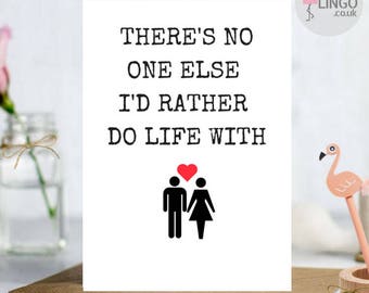 Funny Rude Anniversary Greeting Card | First | Wife Husband Girlfriend Boyfriend | Greetings card Personalised | By Flamingo Lingo (L32)