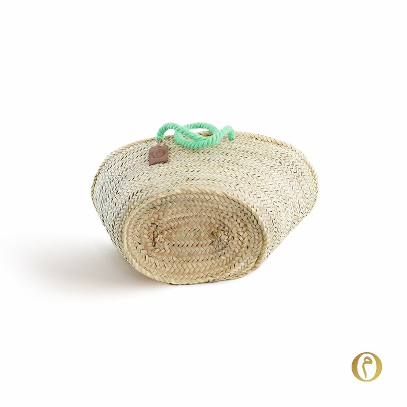blank without writing Basket Medium Original Marrakech Nature handles Original light green Basket