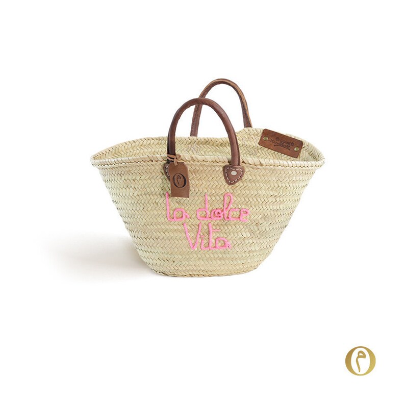 Original Marrakech Basket Market Medium La dolce Vita Pink