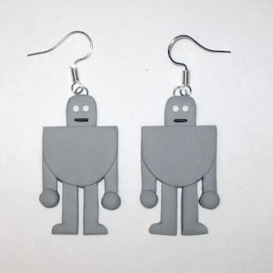 Wild Robot Earrings,Robot Earrings,Roz the Robot Earrings,Teacher Earrings,Librarian Earrings,School Teacher Gift,Teacher Jewelry,Roz Robot