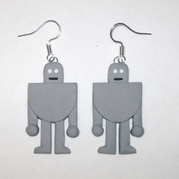 Wild Robot Earrings,Robot Earrings,Roz the Robot Earrings,Teacher Earrings,Librarian Earrings,School Teacher Gift,Teacher Jewelry,Roz Robot