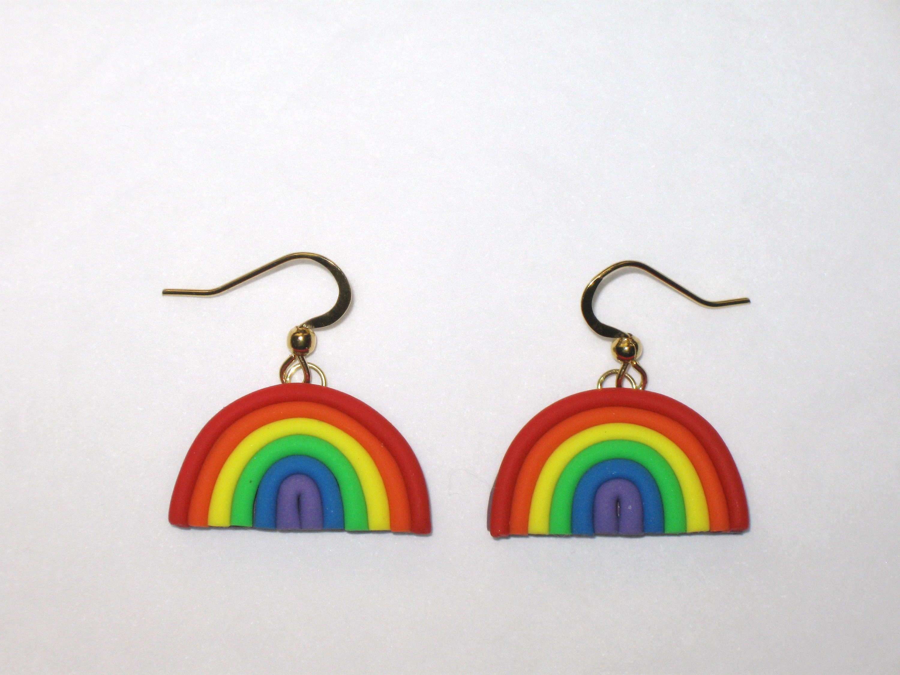 Rainbow Earringscolorful Rainbow Earringspride - Etsy