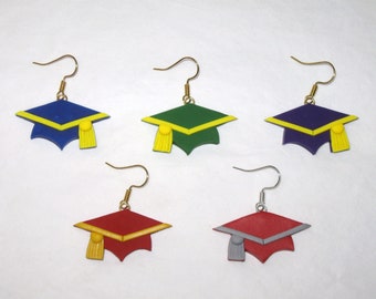 Graduation Cap Earrings,Graduation Earrings,Graduation Gift,Graduate Earrings,Graduation Mortar Earrings,Graduation Hat Earrings,Graduation