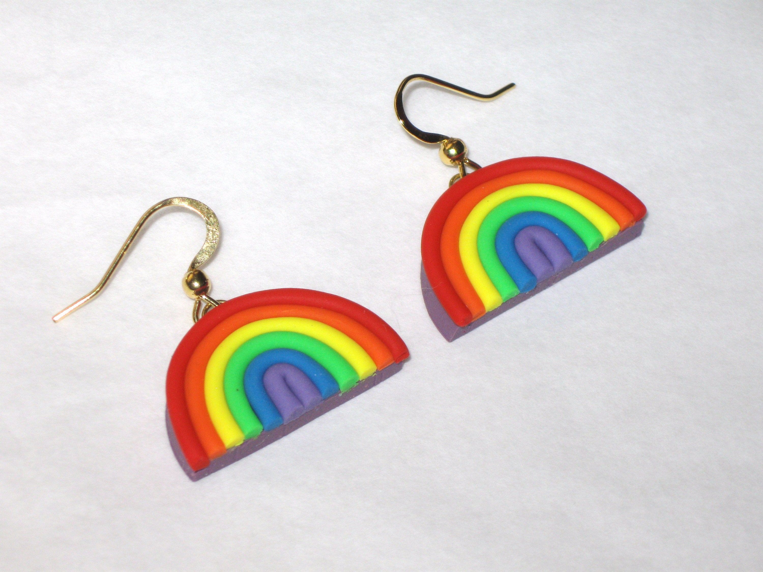 Rainbow Earringscolorful Rainbow Earringspride | Etsy