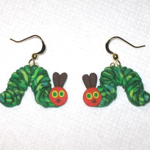 Teacher Earrings,Caterpillar Earrings,Librarian Earrings,School Earrings,Teacher Gift,Teacher Jewelry,Insect Earrings,Teacher Gift Earrings