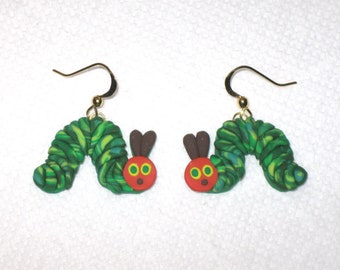 Teacher Earrings,Caterpillar Earrings,Librarian Earrings,School Earrings,Teacher Gift,Teacher Jewelry,Insect Earrings,Teacher Gift Earrings