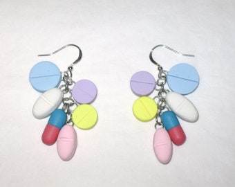 Pharmacy Earrings,Pill Earrings,Nurse Earrings,Pharmacist Earrings,Pharmacy Tech Earrings,Medication Earrings,Pharmacist Gift,Nurse Gift