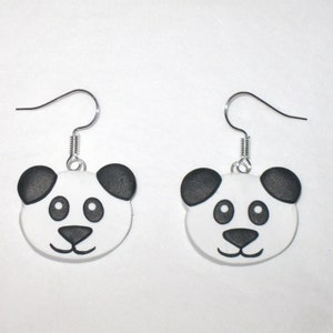 Panda Earrings,Panda Bear Earrings,Bear Earrings,Cute Panda Earrings,Panda Jewelry,Panda Lover Gift,Panda Lover Earrings,Zoo Animal Earrings