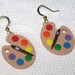 Art Palette Earrings,Artist Palette Earrings,Artist Earrings,Paint Palette Earrings,Art Teacher Earrings,Painter Earrings,Art Teacher Gift 