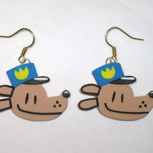 Teacher Earrings,Dog Earrings,Cartoon Dog Earrings,Book Character Earrings,Librarian Earrings,Teacher Jewelry,Teacher Gift,Dog Jewelry,Man