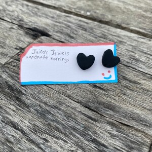 Black Heart Earrings