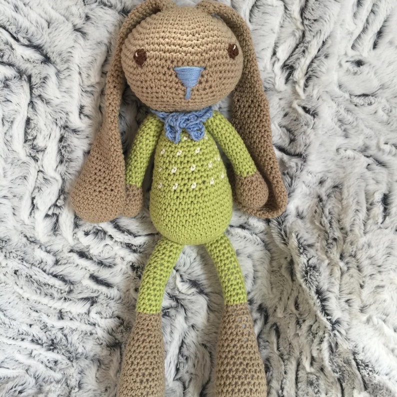 Patron PDF Doudou au crochet Amigurumi Lapin DIY