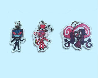 Hazbin Hotel Acrylic Charms (The Vees, Vox, Valentino, Velvette)