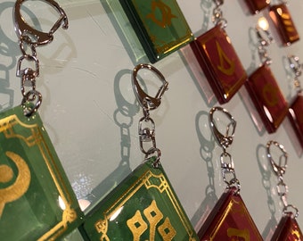 Final Fantasy 14 Job Symbols (Endwalker + Sage + Reaper) Acrylic Gold Foil Charms